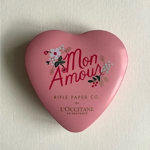 Rifle paper co for l’occitane mon amour tin heart box